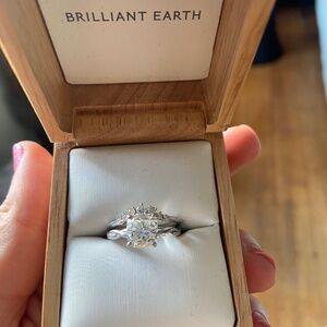 Brilliant Earth Diamond Engagement Ring and Wedding Band Set